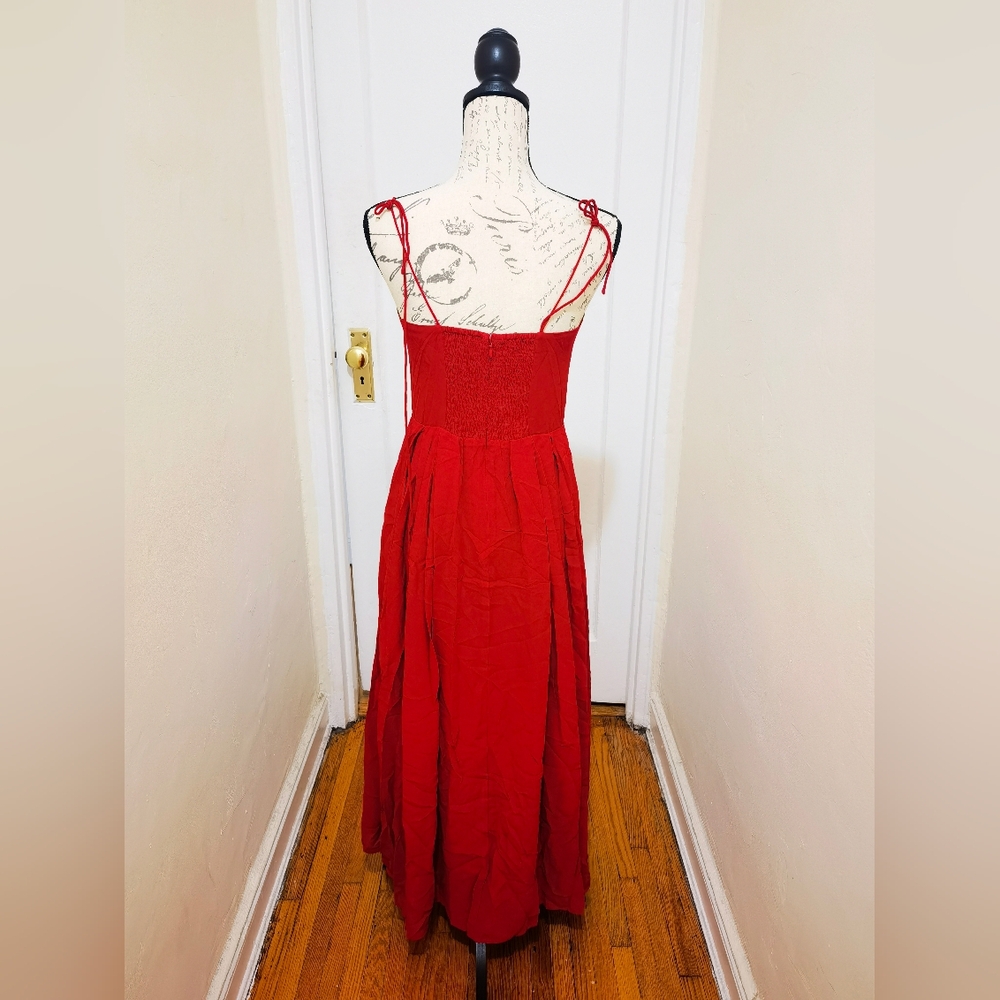 NWT REFORMATION Jaelyn Dress Red - Picture 5 of 8